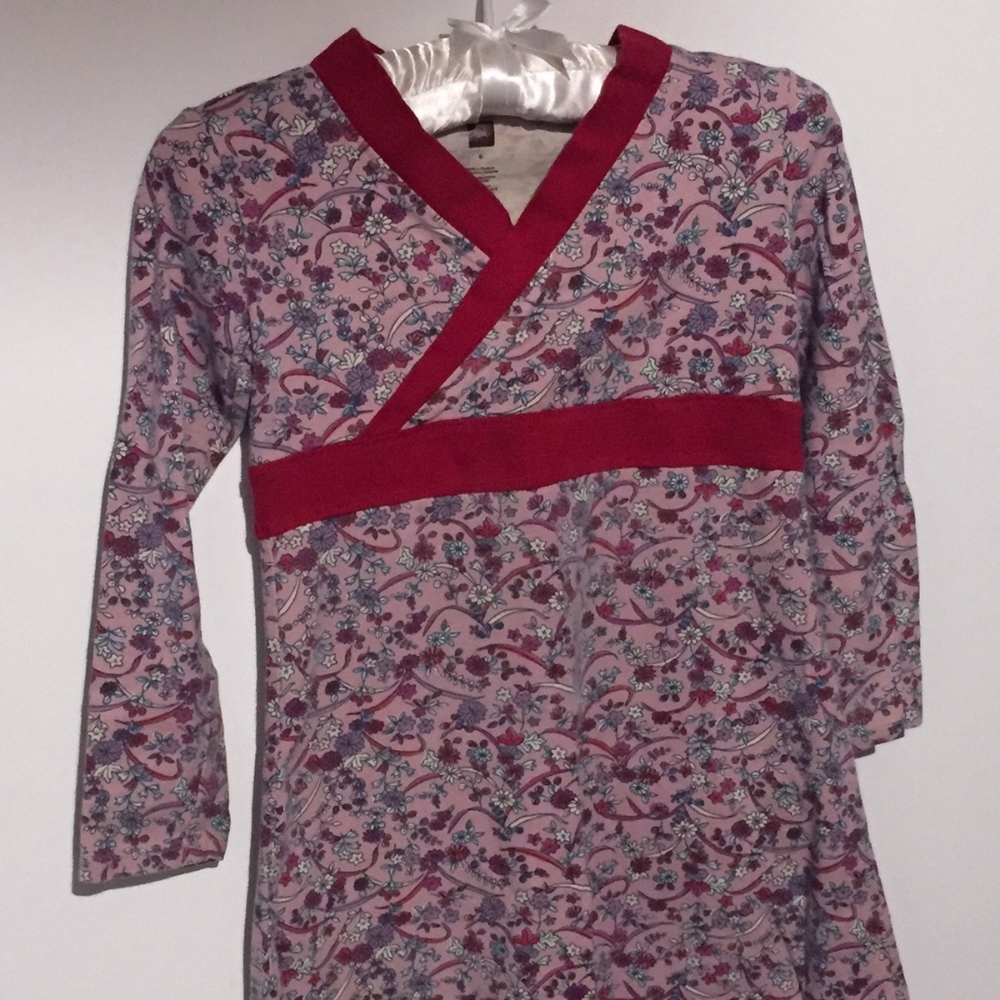 Tea collection purple red floral dress size 6
